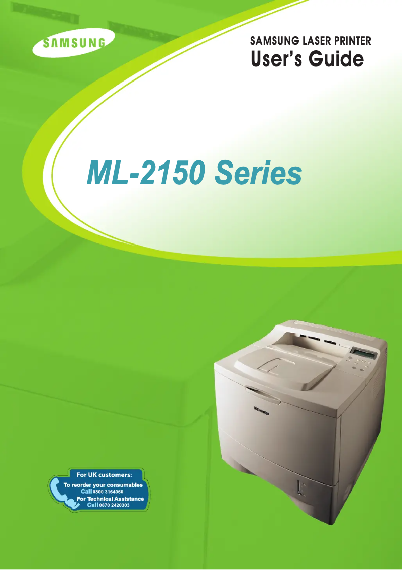 Image de la première page du manuel de l'appareil ML-2150