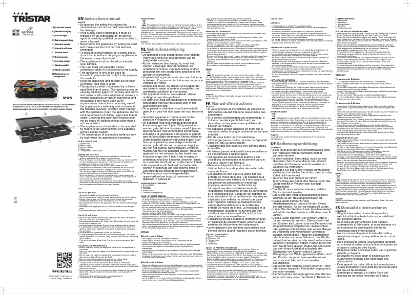 Image de la première page du manuel de l'appareil RA-2992