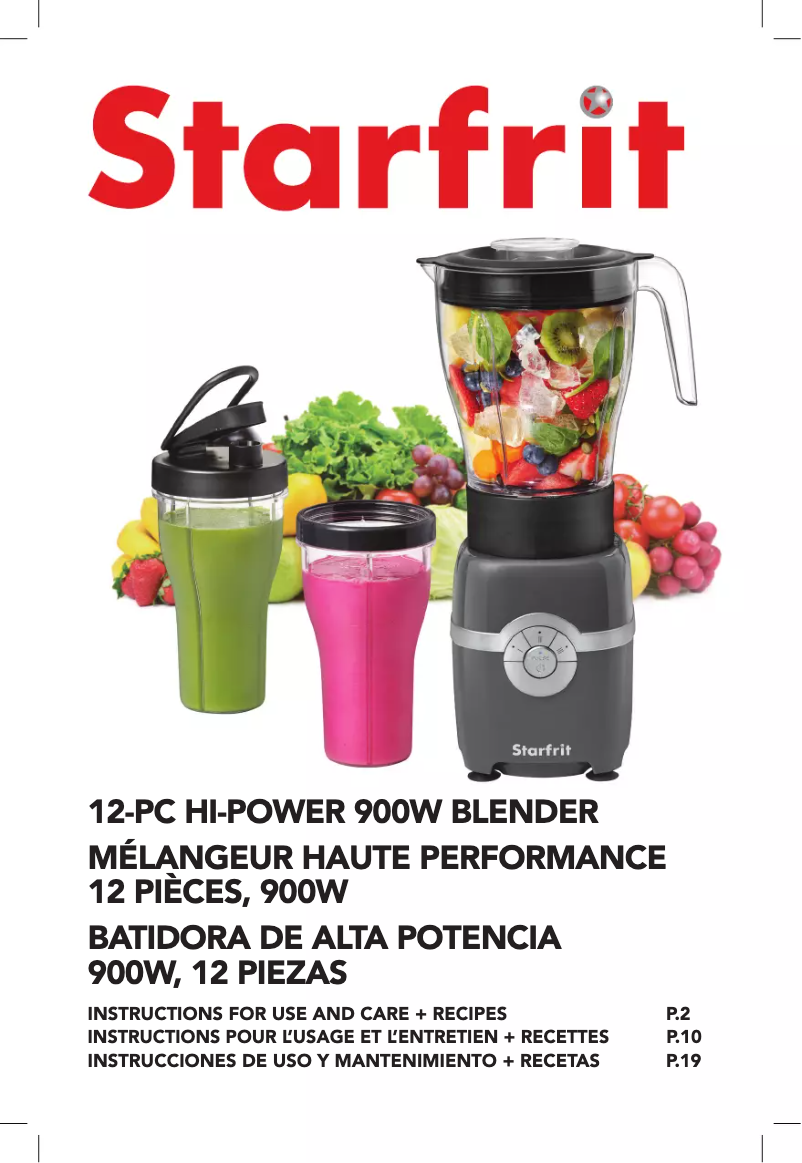 Page 1 de la notice Manuel utilisateur Starfrit 024306-002-0000