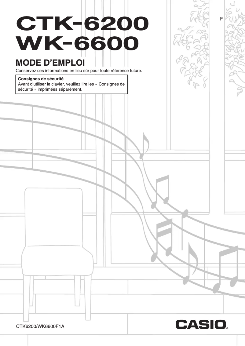 Page 1 de la notice Manuel utilisateur Casio WK-6600