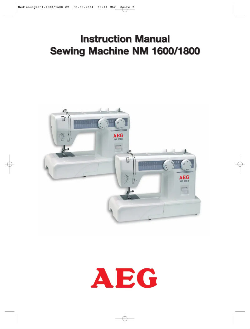 Page 1 de la notice Manuel utilisateur AEG NM 1600