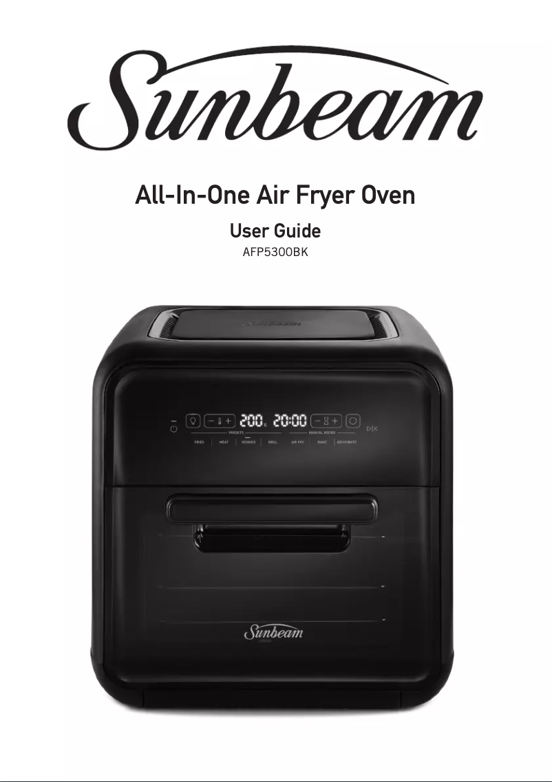 Page 1 de la notice Manuel utilisateur Sunbeam All-In-One AFP5300BK