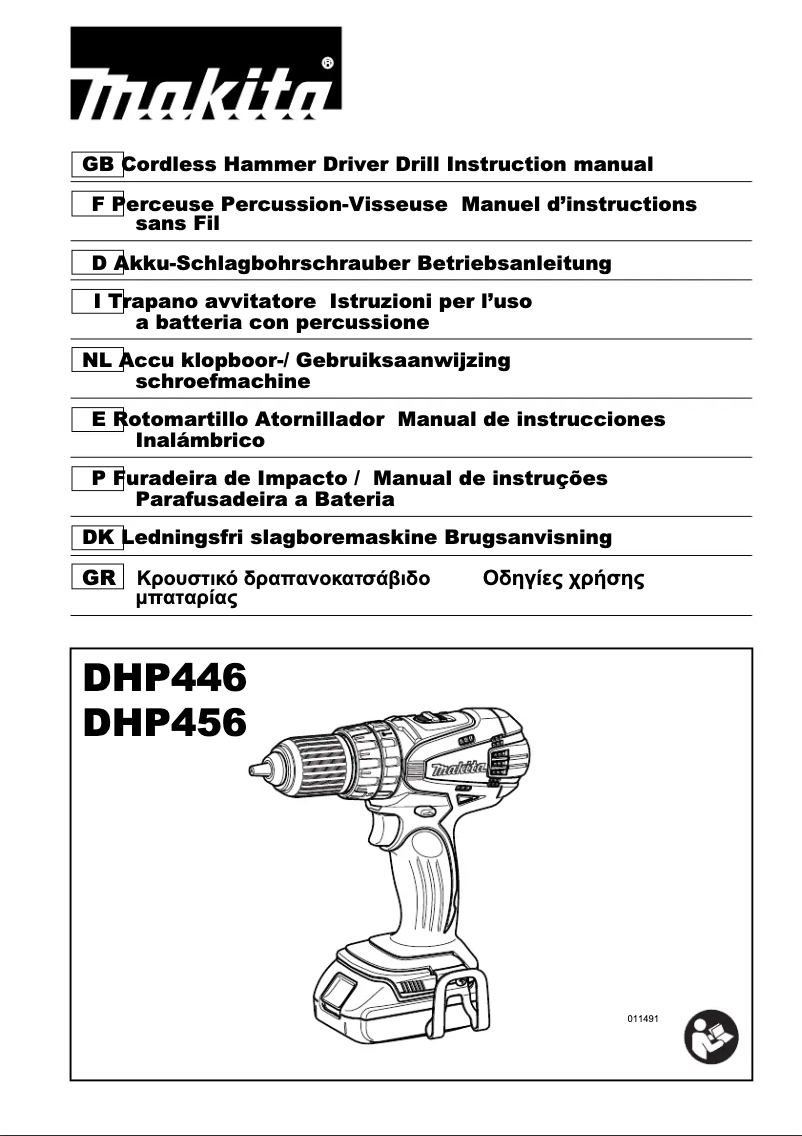 Page 1 de la notice Manuel utilisateur Makita DHP446Z