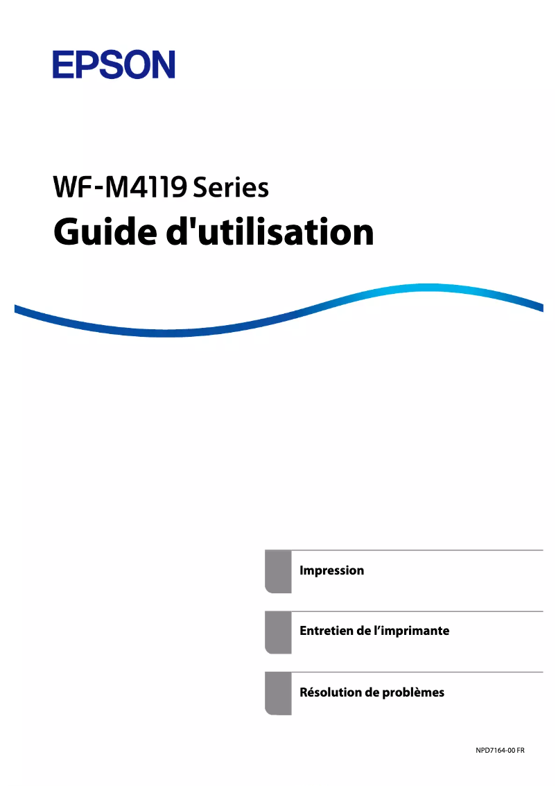 Image de la première page du manuel de l'appareil WorkForce Pro WF-M4119DW