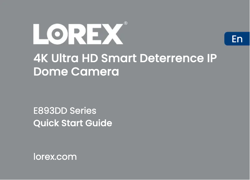 Page 1 de la notice Guide de démarrage rapide Lorex E893DD-EP
