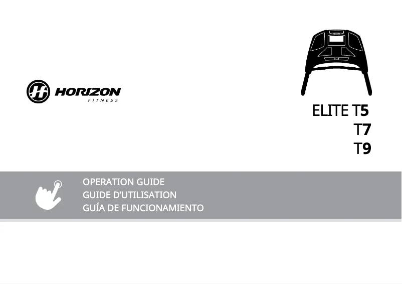Page 1 de la notice Manuel utilisateur Horizon Fitness Elite T7