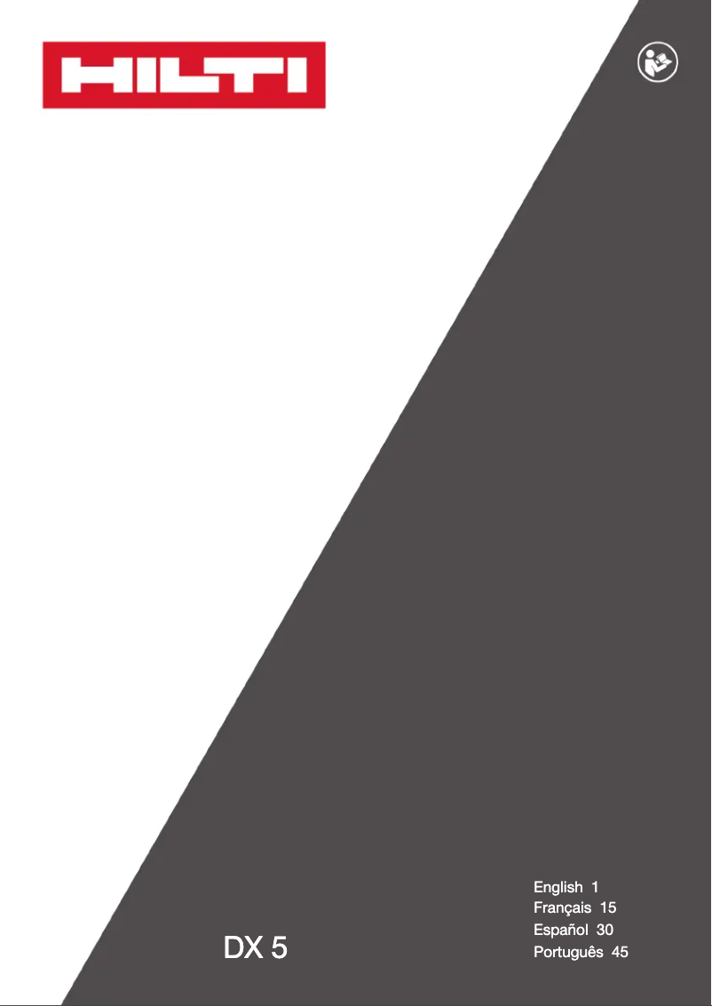 Page n°1 - Manuel utilisateur Hilti DX 5