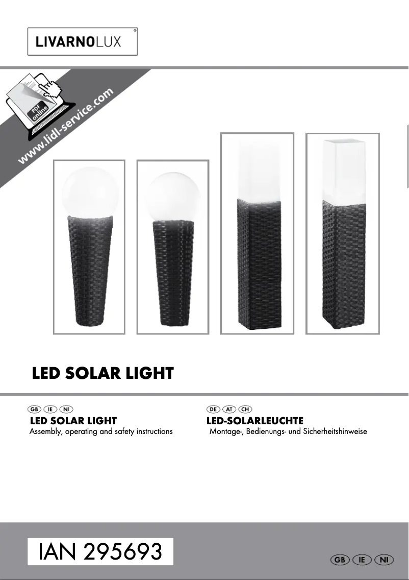 Page 1 of the manual User Manual Livarno Lux IAN 295693