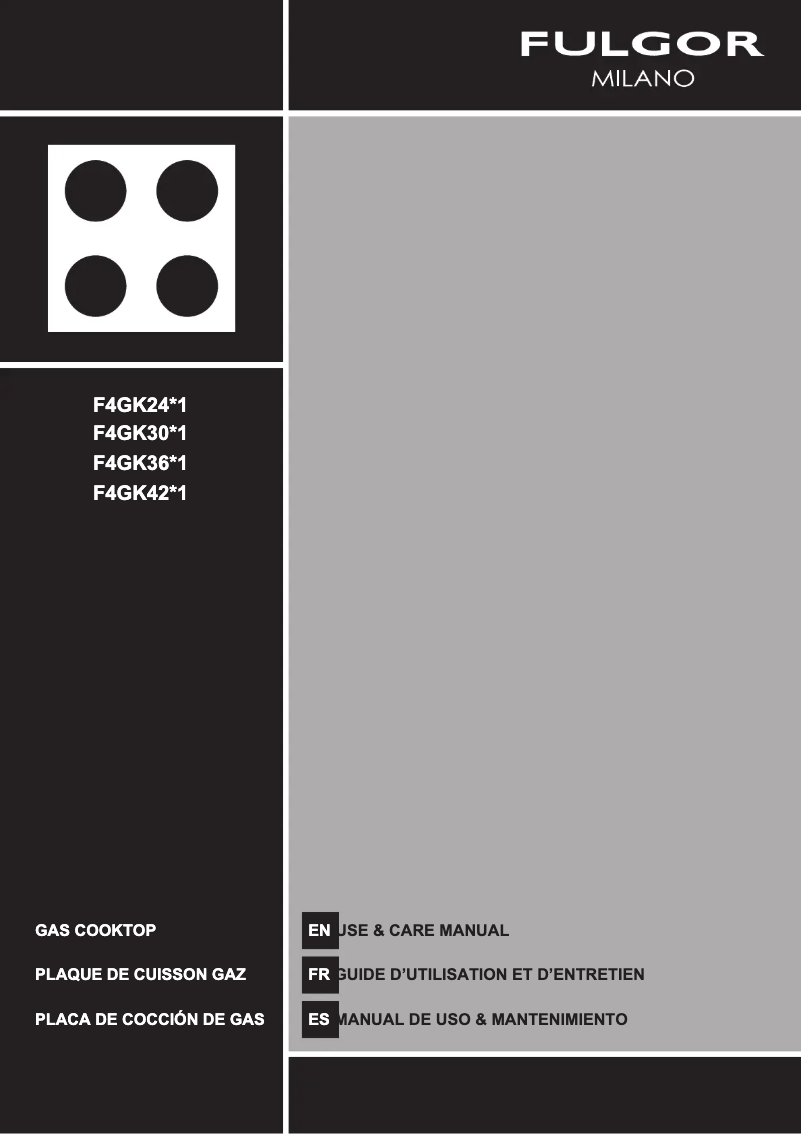 Image de la première page du manuel de l'appareil F4GK36S1