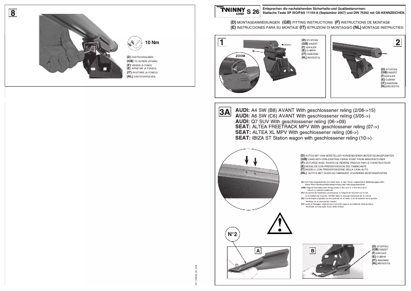 Página 1 del manual Manual de usuario Twinny Load S 26