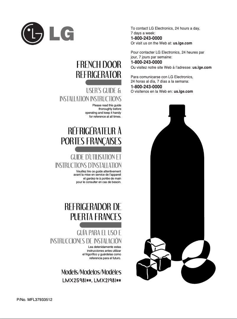 Image de la première page du manuel de l'appareil LMX25981SW