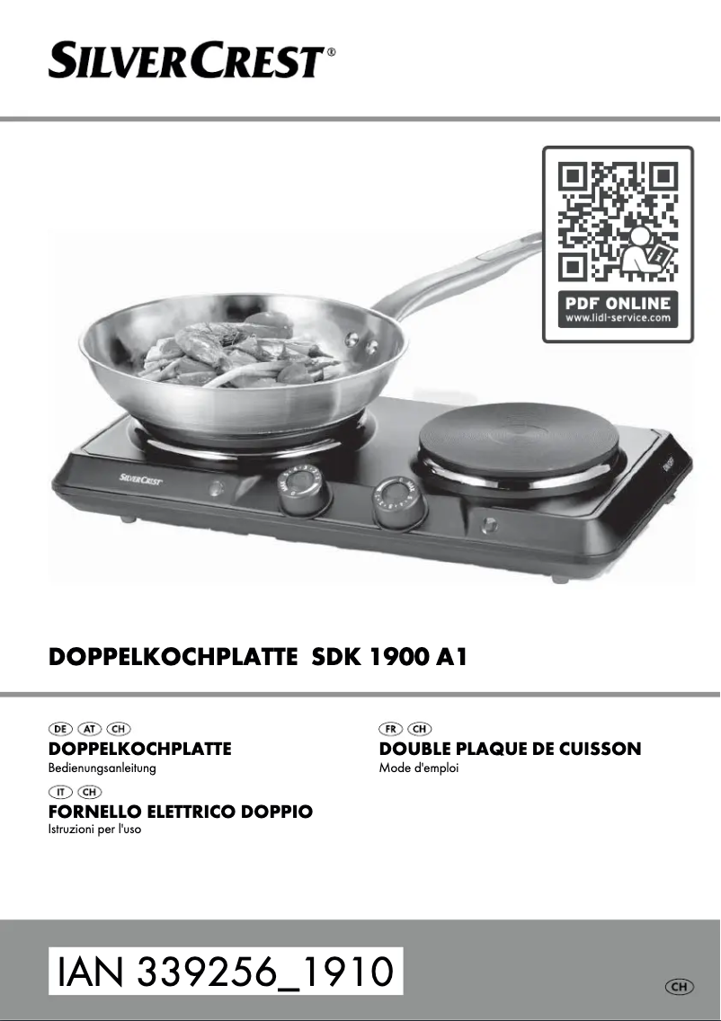 Page 1 de la notice Manuel utilisateur SilverCrest SDK 1900 A1