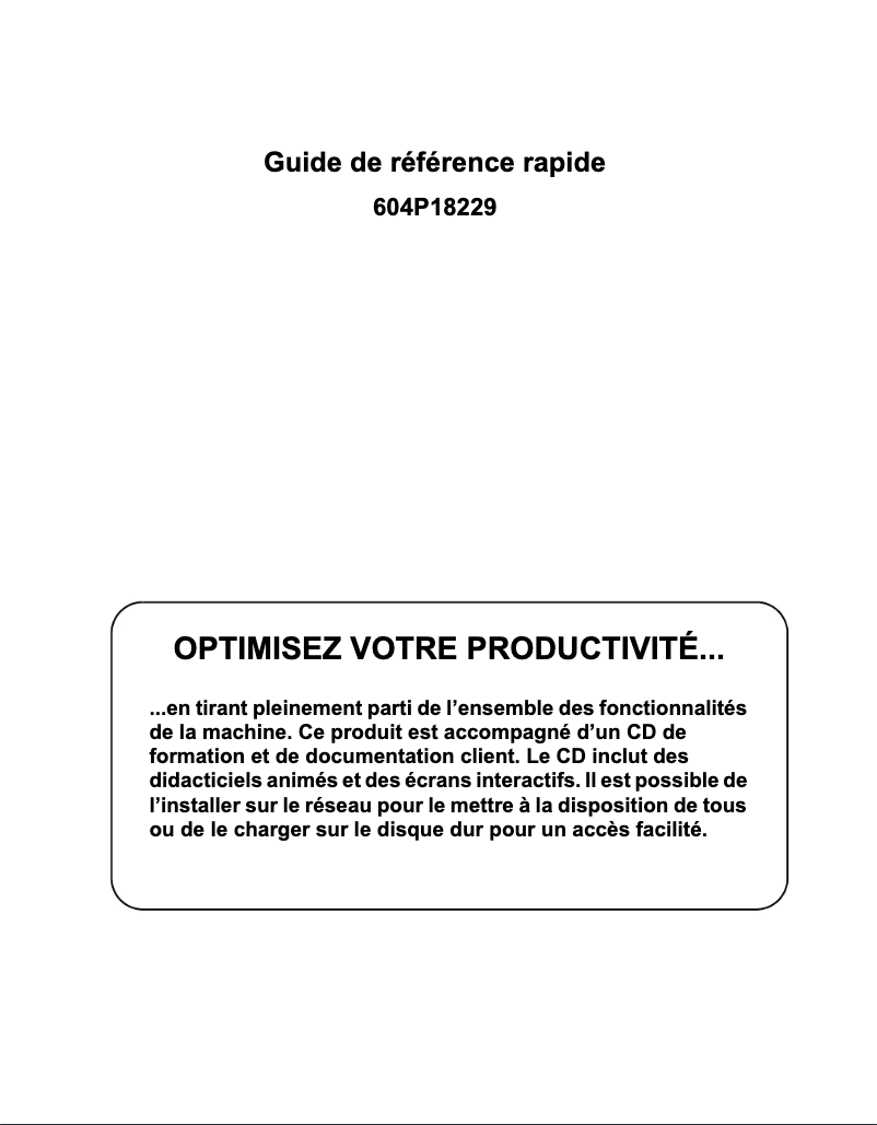 Image de la première page du manuel de l'appareil WC275