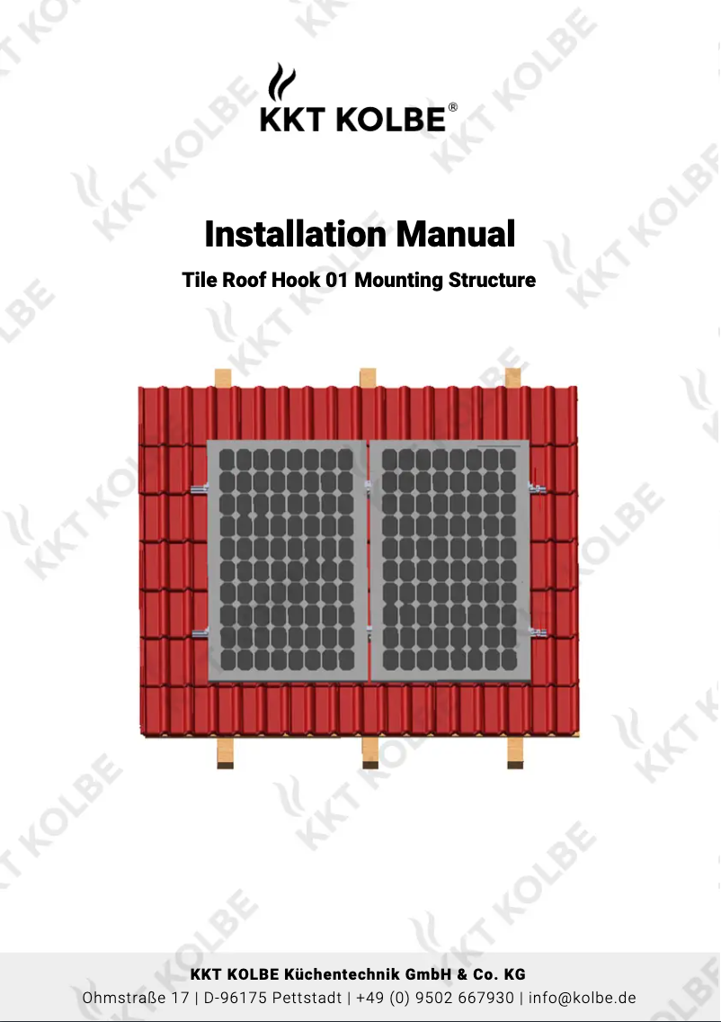 Page 1 de la notice Manuel utilisateur KKT Kolbe DH01MONTAGESET1B
