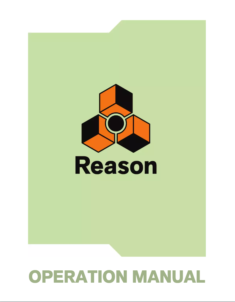 Image de la première page du manuel de l'appareil Reason 8.3