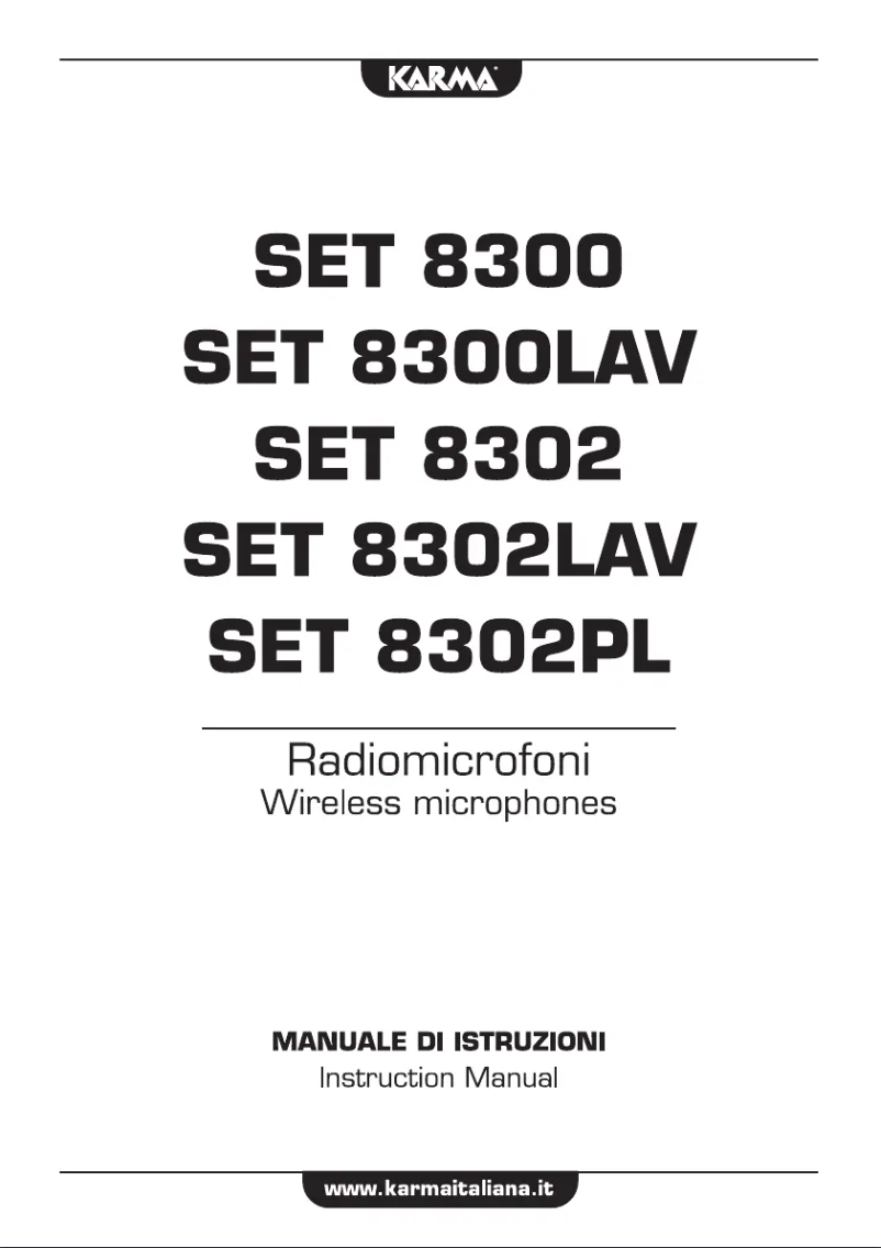 Página 1 del manual Manual de usuario Karma SET 8302
