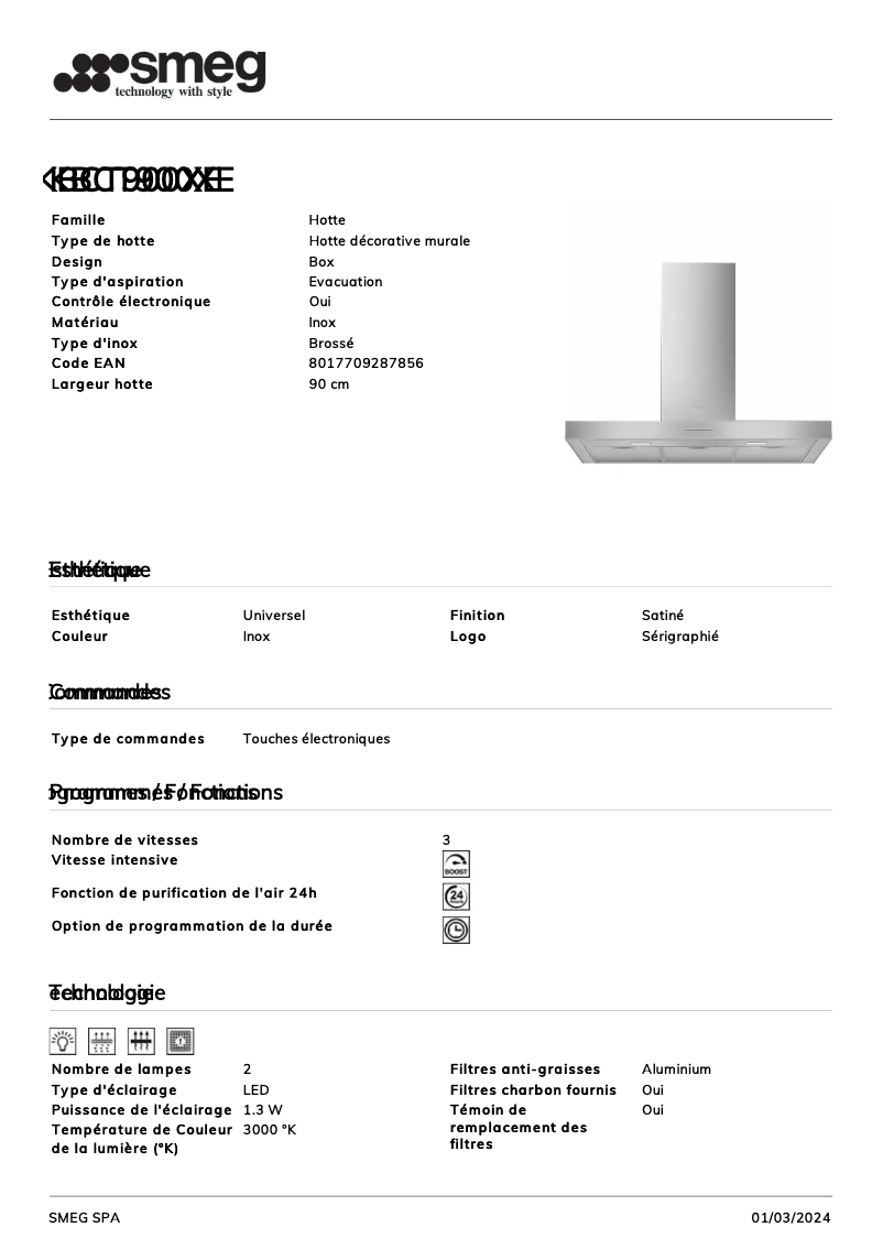 Image de la première page du manuel de l'appareil KBCT900XE