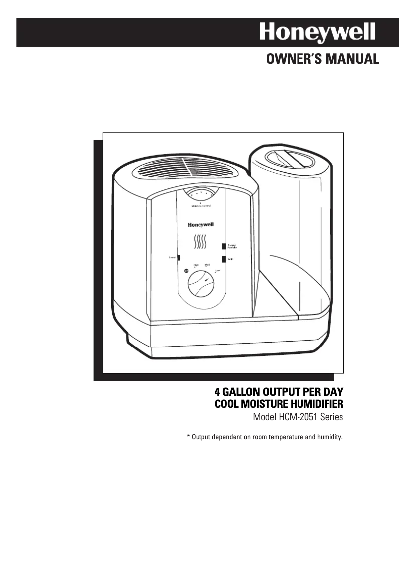 Page 1 de la notice Manuel utilisateur Honeywell HCM2051