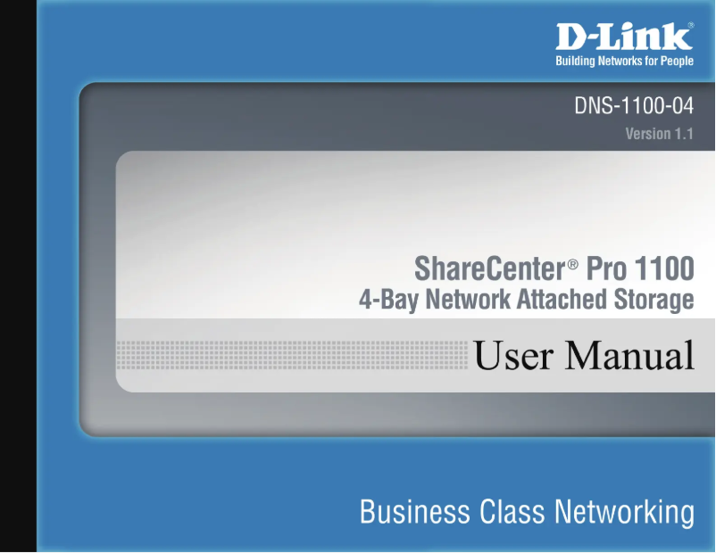 Image de la première page du manuel de l'appareil DNS-1100-04