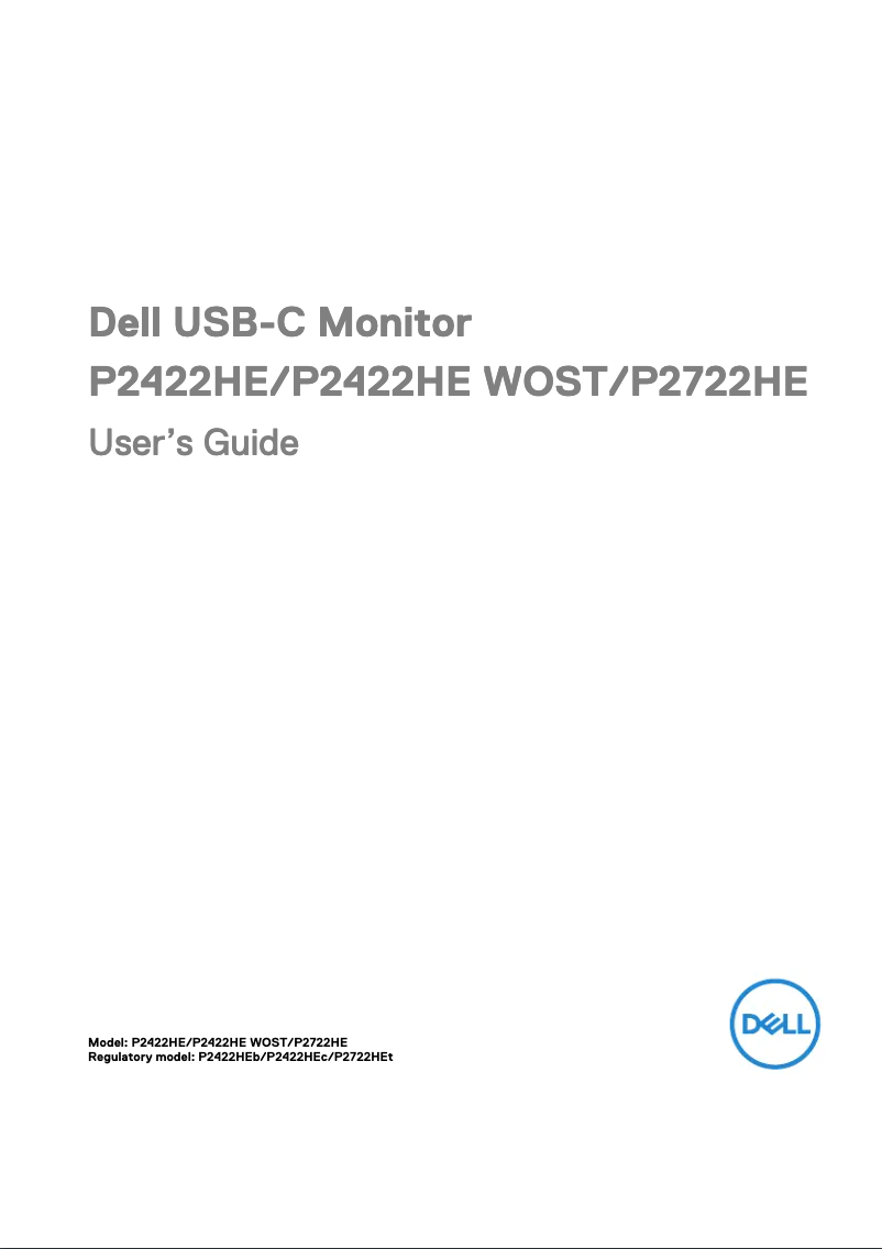 Page n°1 - Manuel utilisateur Dell P2422HE