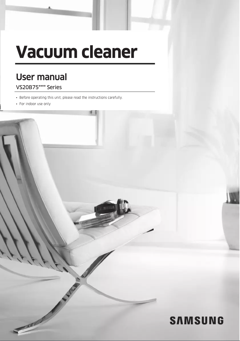 Image de la première page du manuel de l'appareil VS20B75A9R5
