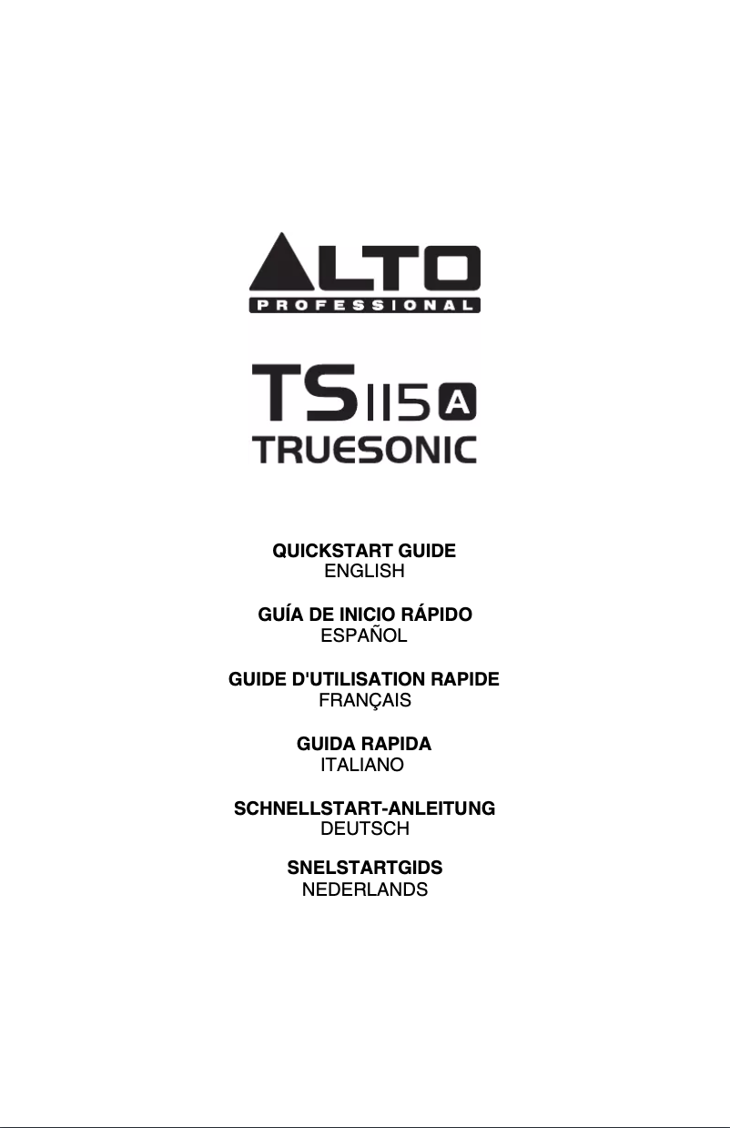 Page n°1 - Manuel utilisateur Alto TS-115A