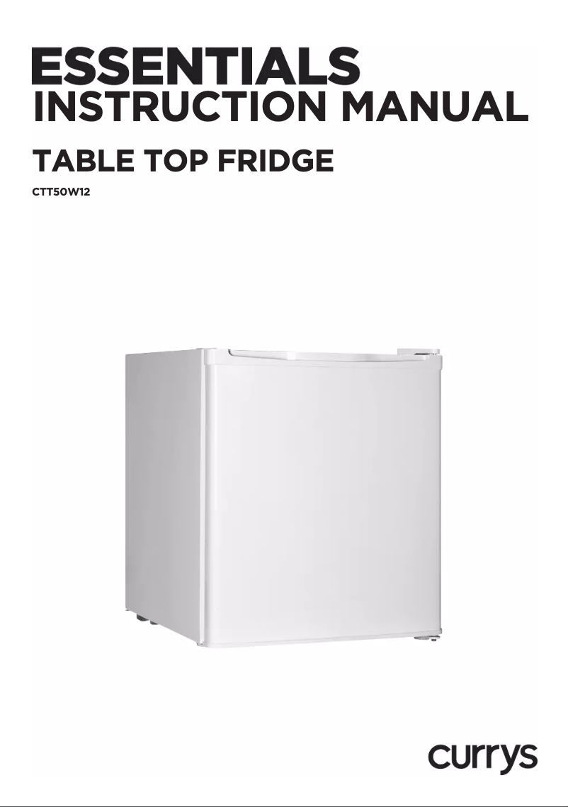 Page 1 de la notice Manuel utilisateur Currys Essentials CTT50W12