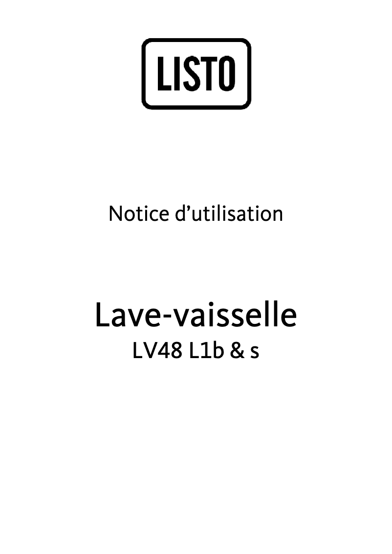 Image de la première page du manuel de l'appareil LV48 L1s