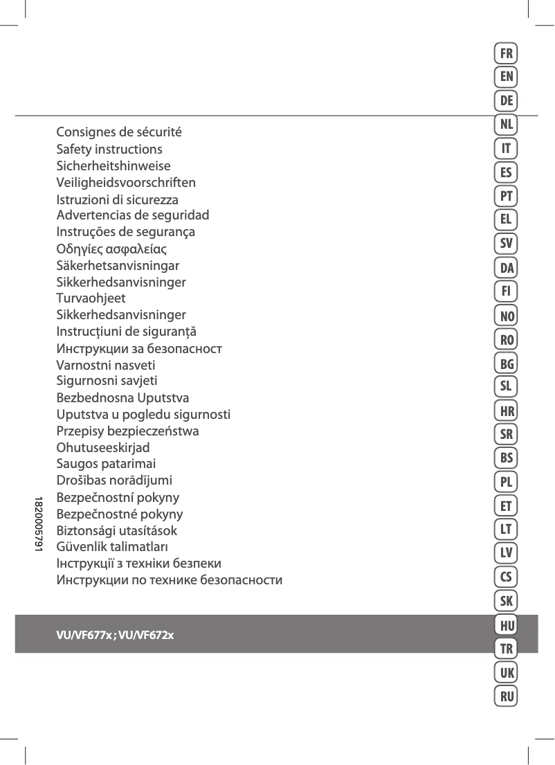 Page 1 de la notice Manuel utilisateur Rowenta Urban Cool VU6720