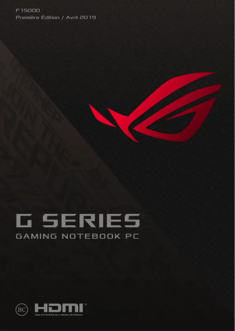 Page n°1 - Manuel utilisateur Asus ROG Zephyrus G15