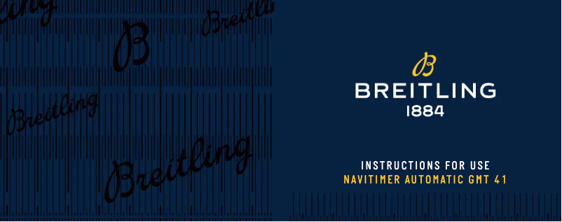 Page n°1 - Manuel utilisateur Breitling Navitimer Automatic GMT 41