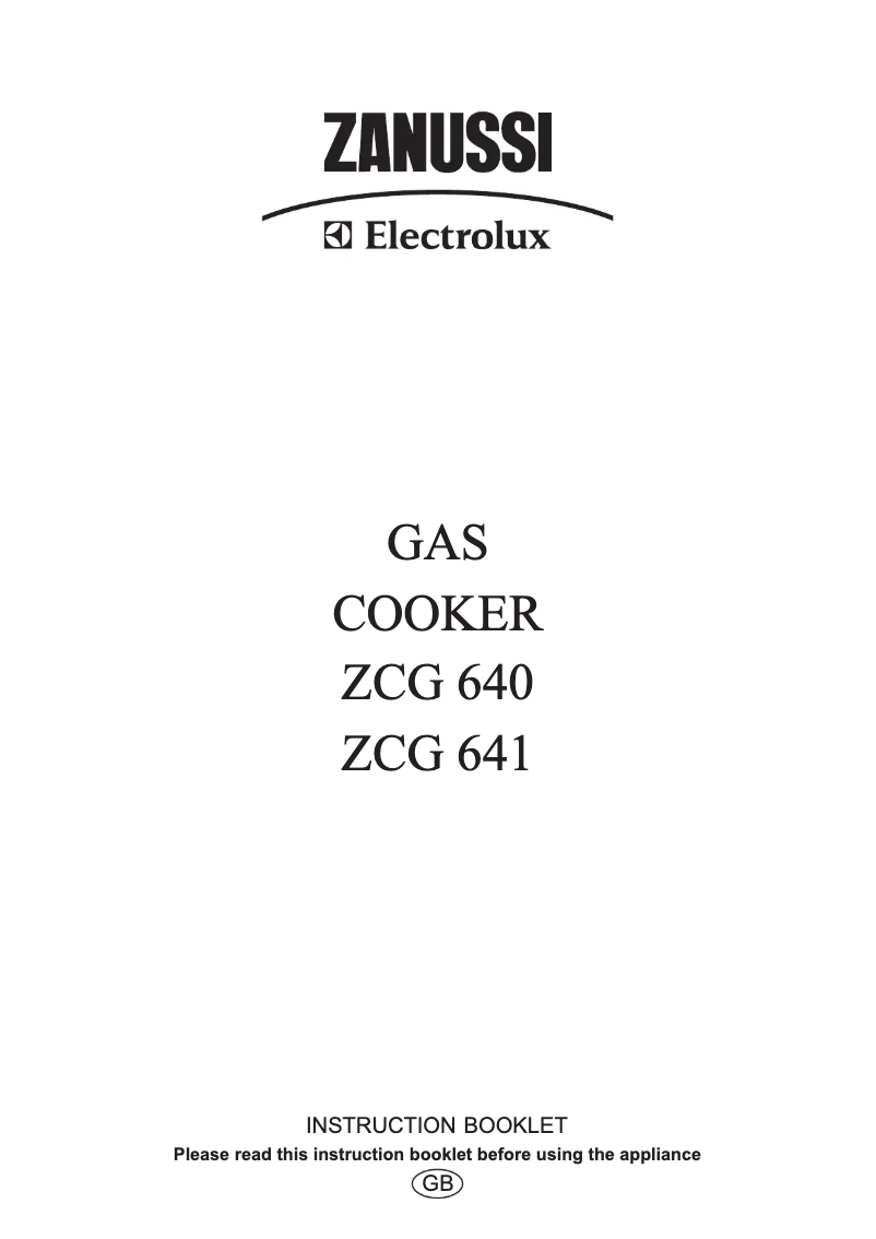 Página 1 del manual Manual de usuario Zanussi-Electrolux ZCG640W