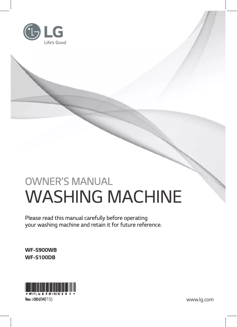 Page 1 de la notice Manuel utilisateur LG WF-S900BW