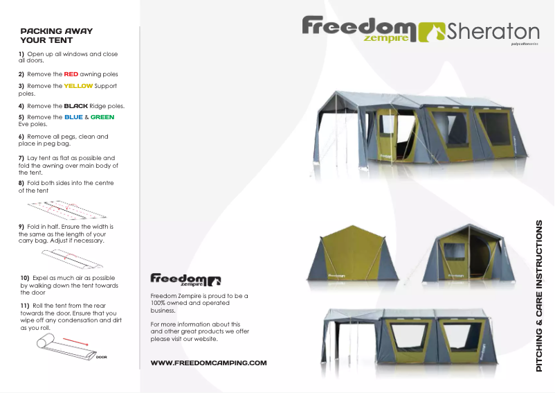 Page 1 de la notice Manuel utilisateur Zempire Sheraton