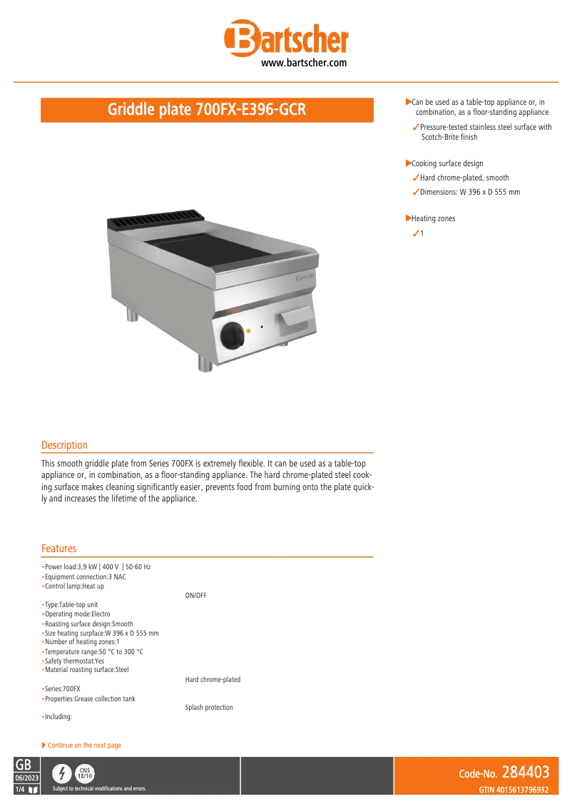Image de la première page du manuel de l'appareil 700FX-E396-GCR