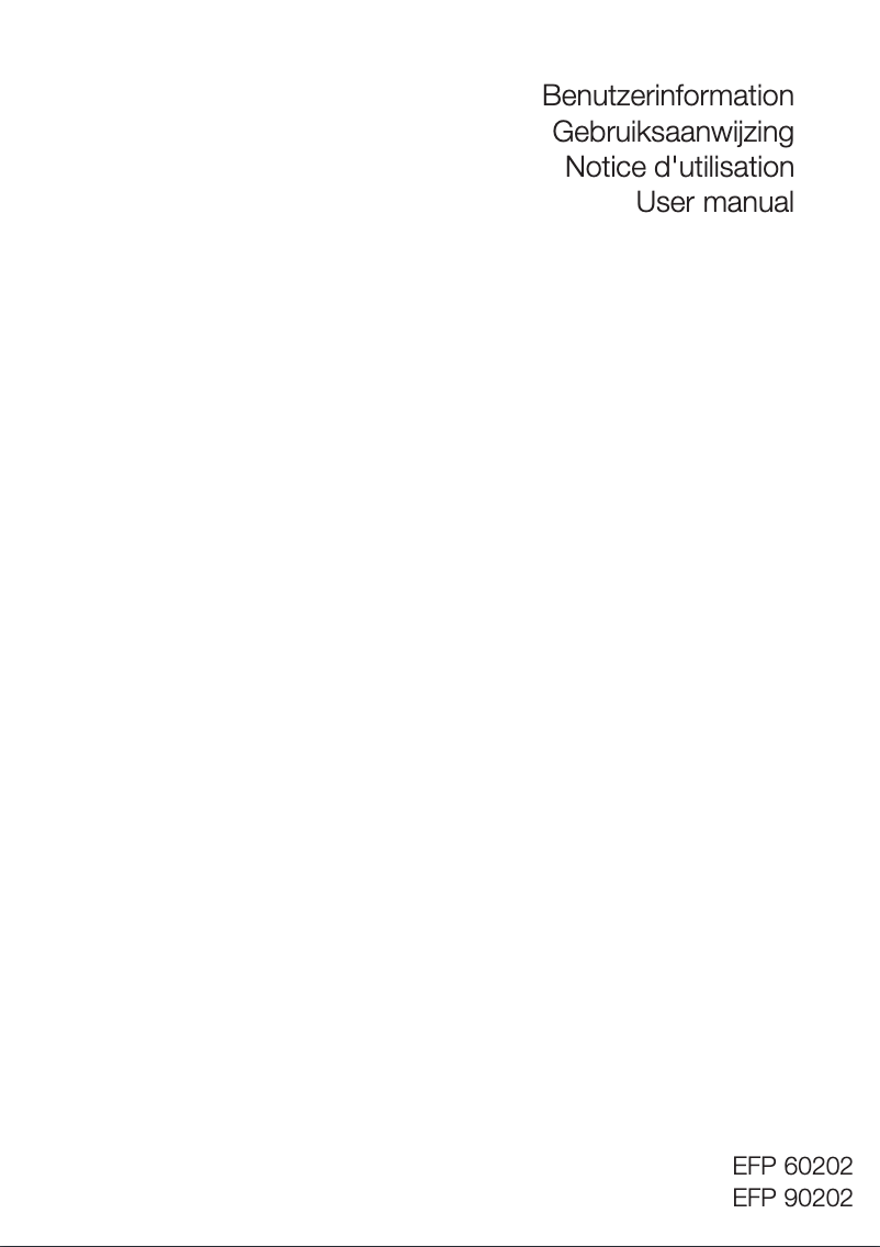 Page n°1 - Manuel utilisateur Electrolux EFP 60202