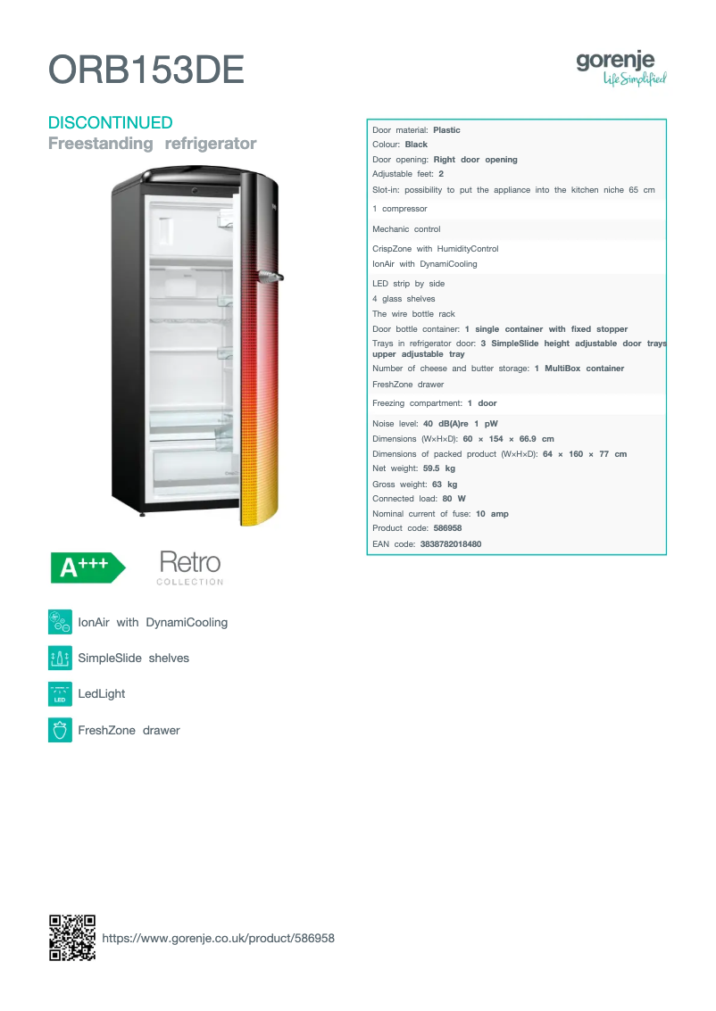 Image de la première page du manuel de l'appareil ORB153DE