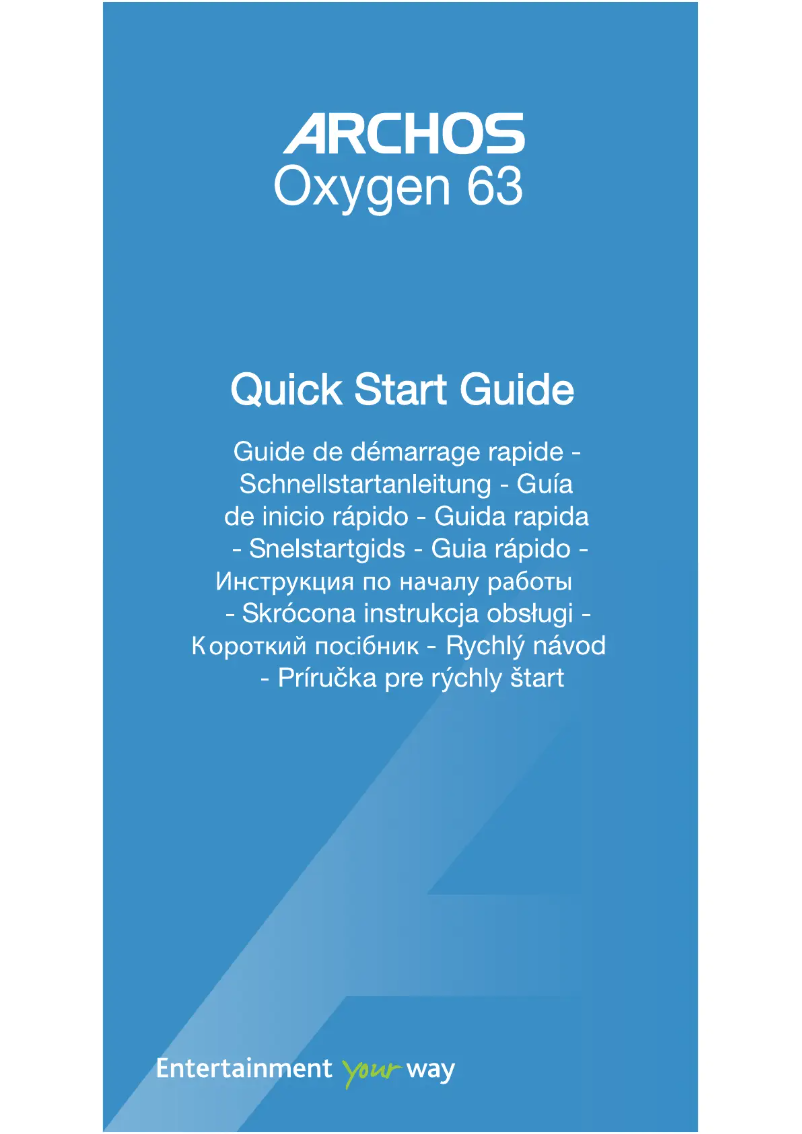 Image de la première page du manuel de l'appareil Oxygen 63