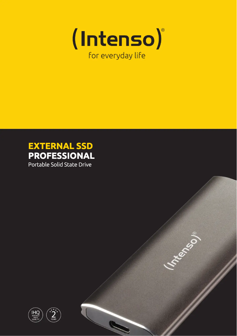 Página 1 del manual Ficha técnica Intenso External SSD Professional