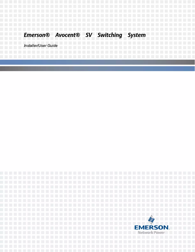 Page n°1 - Manuel utilisateur Avocent SV220-001