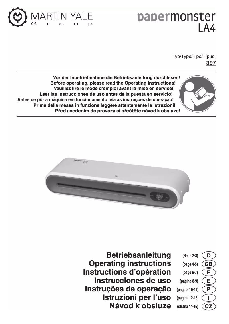 Page 1 de la notice Manuel utilisateur Papermonster LA4