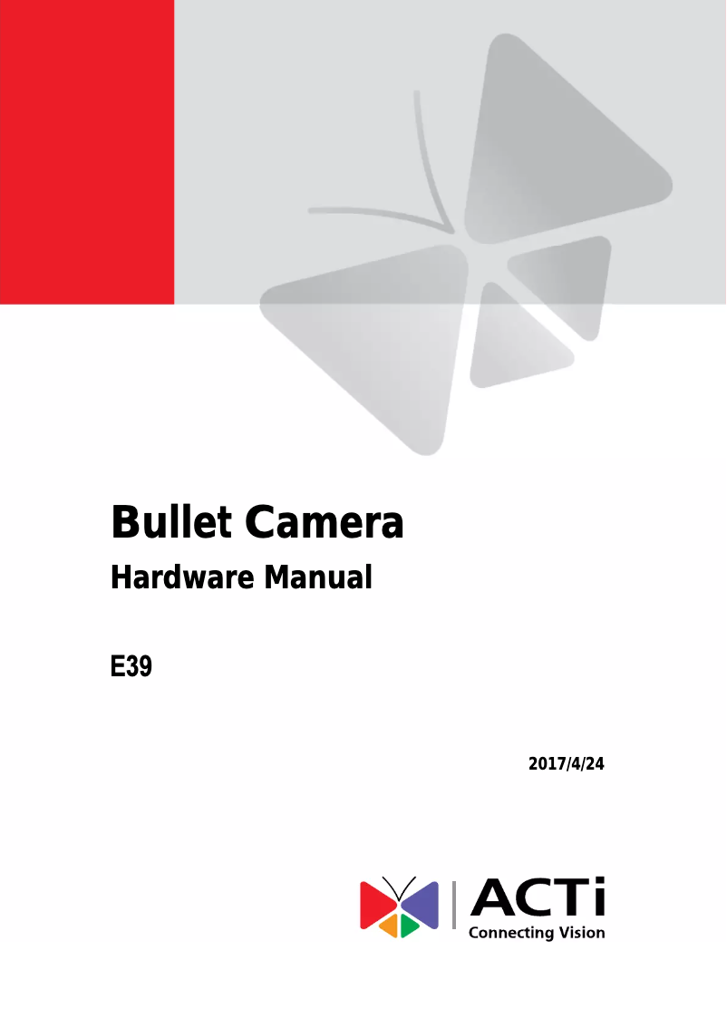 Page n°1 - Mode d'emploi ACTi E39