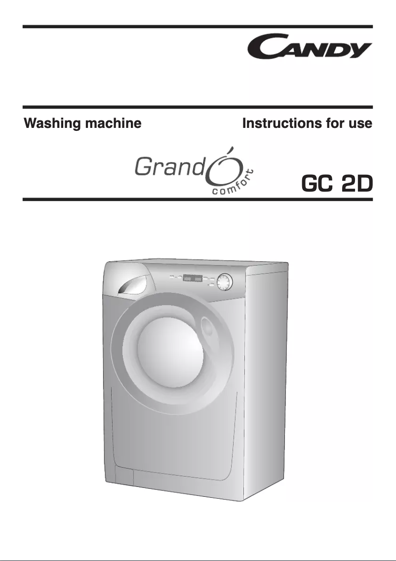 Page n°1 - Manuel utilisateur Candy GC 1562D1B/1-80