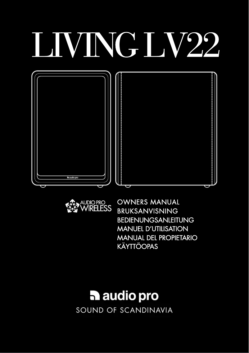 Page 1 de la notice Manuel utilisateur Audio Pro Living LV22