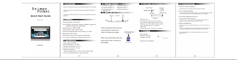 Page n°1 - Manuel utilisateur Skytex Primer Pocket SX-SP430A