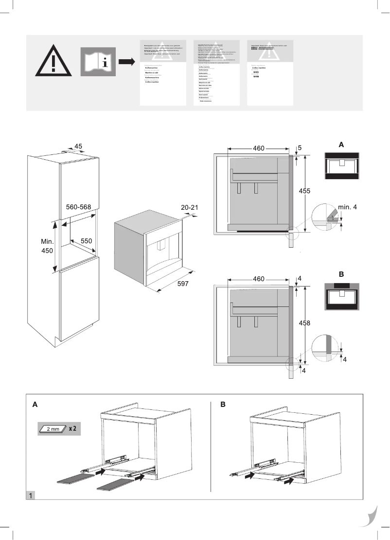 Page 1 de la notice Guide d'installation Asko CM8478G