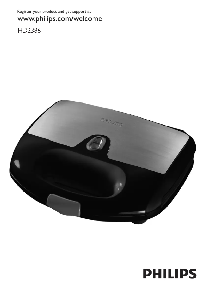 Page 1 de la notice Manuel utilisateur Philips HD2386