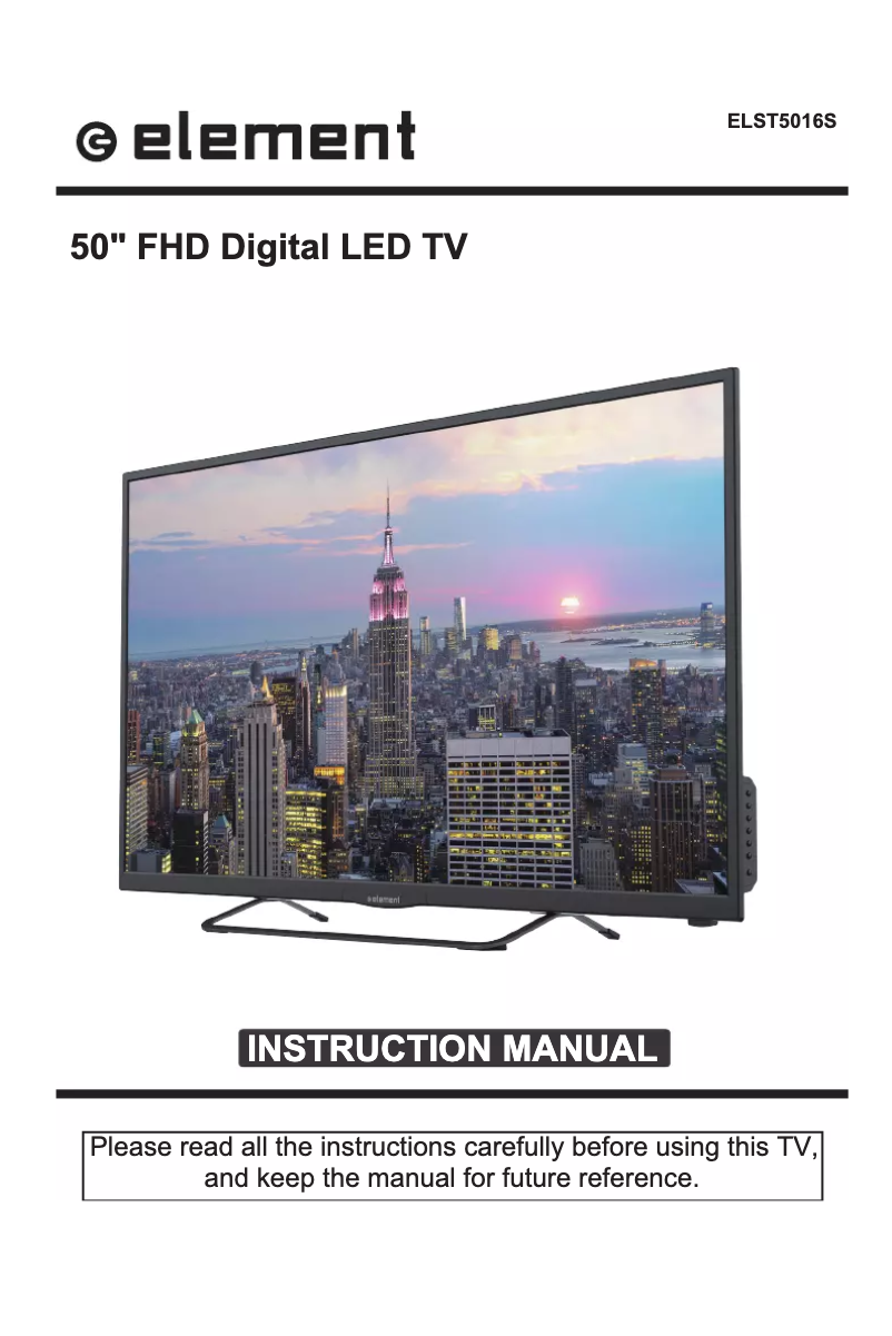 Page 1 de la notice Manuel utilisateur Element ELST5016S