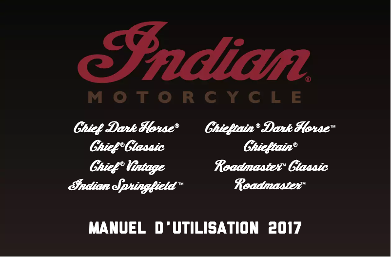 Page 1 de la notice Manuel utilisateur Indian Springfield (2017)