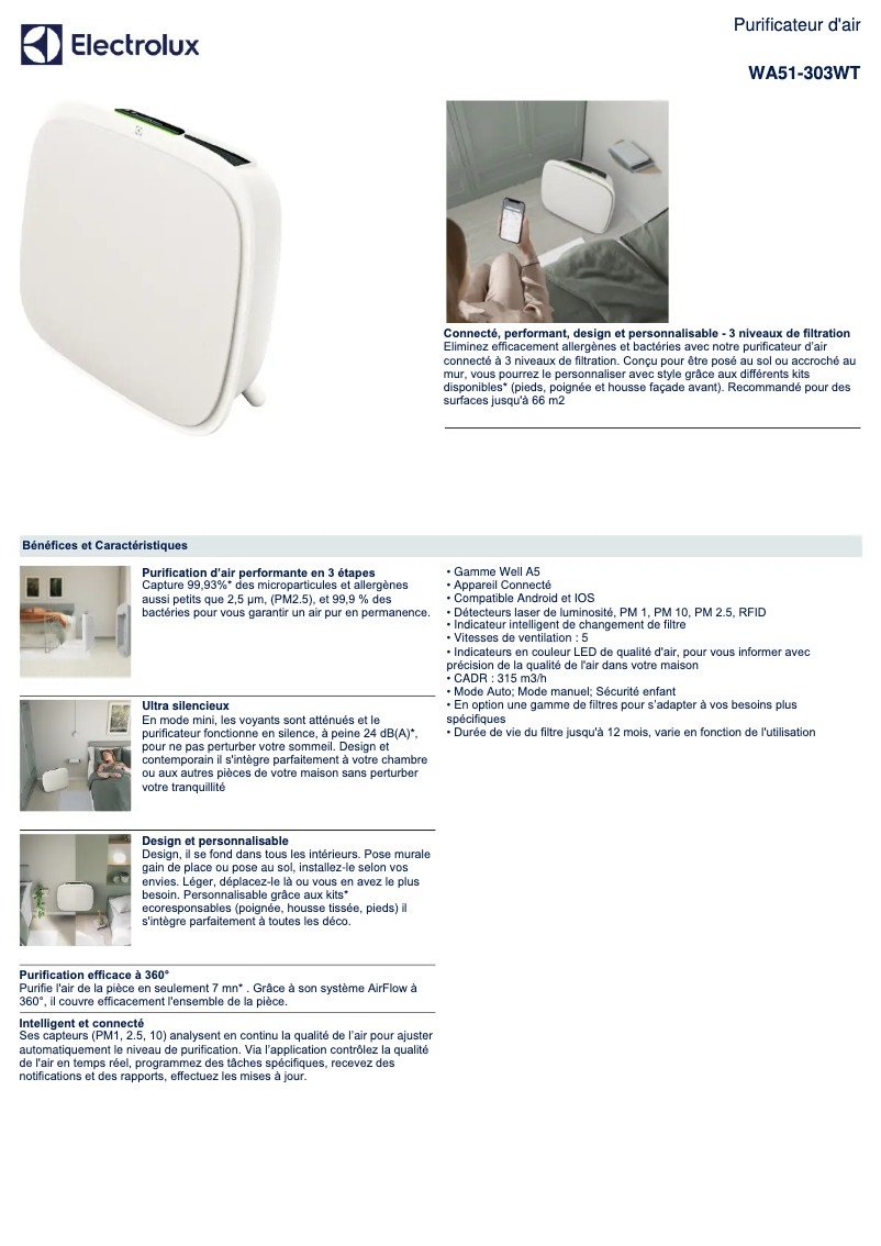 Image de la première page du manuel de l'appareil WA51-303WT